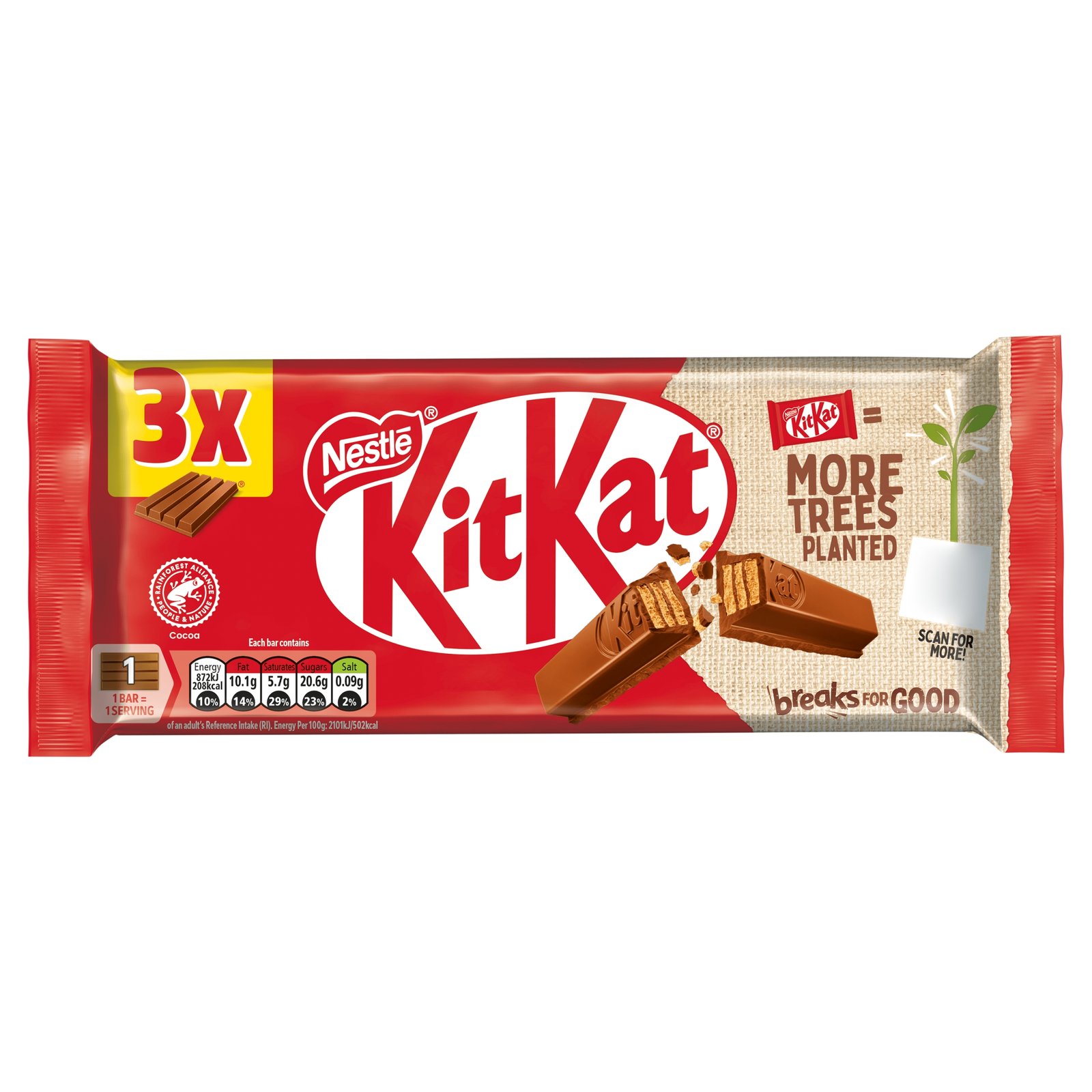 NESTLE MP 3PK KITKAT 4 FINGER 41.5G